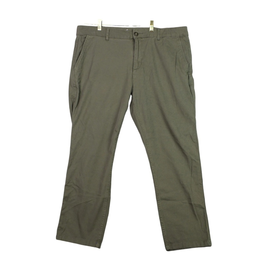 Mugsy Men Jeans Olives Style Pants 40x30 Stretch Chino Flat Front Green Straight